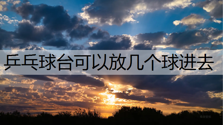 乒乓球台可以放几个球进去